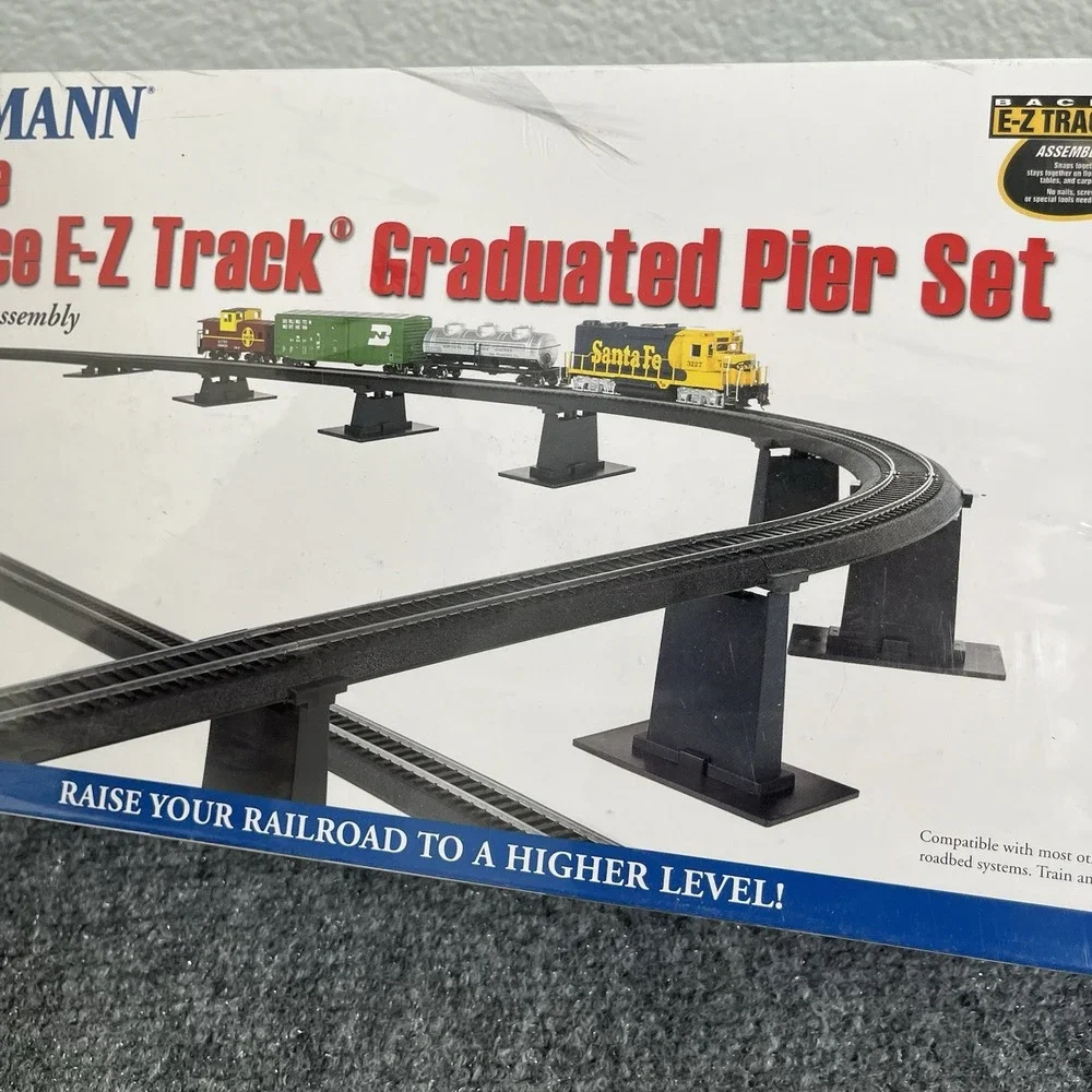 Elevate Your HO Train Layout with E-Z Track Graduated Pier Set - 14 Pieces